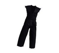 1/12 Scala Samurai Kimono Bambola Accessori per 6 Pollici Figura Judo Uniforme, Nero
