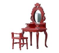 1/12 Scala Tradizionale In Legno Piccolo Mobili Set Comò Sgabello Con Fine Lavorazione Per Piccola Camera Display Realistico Vintage Case Delle Bambole Mobili Per L'esposizione