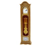 1:12 Scale Miniature Dollhouses Chiming Clock Model Crafted From Solid Materials for Realistic Living Room Decors Enhancement Ideal for Dollhouses Enthusiasts Ideal for Enhancing Tiny Home Interior