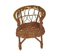 1/12 Sedia in rattan per casa delle bambole modello in miniatura fingere giocattolo per la decorazione della scena