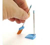 1:12 Set Scopa Per Scopa In Plastica Strumento Per Spazzare Dollhouse Bath Room