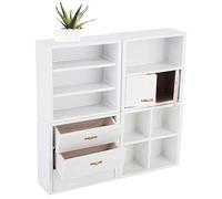 1:12 Simulazione 4 Pezzi Armadio Modello Guardaroba Libreria Casa Bambole Mobili in Miniatura Scena di Vita Accessori Decorazione Ornamenti Giocattolo per 3 4 5 6 Anni Bambini