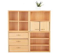 1:12 Simulazione 4 Pezzi Armadio Modello Guardaroba Libreria Casa Bambole Mobili in Miniatura Scena di Vita Accessori Decorazione Ornamenti Giocattolo per 3 4 5 6 Anni Bambini