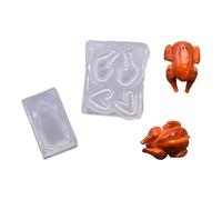1: 12 stampi realistici in silicone a forma di pollo in scala 12 per attività educative in argilla e piccoli oggetti da cucina in silicone stampo da forno