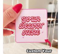 1-1200 pezzi Adesivi quadrati personalizzabili, in materiale impermeabile o standard, senza bisogno di stiratura, adatti per bomboniere di matrimonio, regali di Pasqua, scatole per feste, sigilli di r