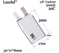 1-12pcs 3.8V Max 4.35V 1300mAh Li-Polymer FAI DA TE 2S 3S 4S Sostituzione Della Batteria di Volo Cella Per DJI Tello Tello EDU Drone 822750