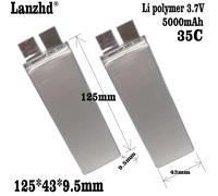 1-12PCS 35C batteria Lipo ad alto scarico 3.7V 5000mAh cella ai polimeri di litio per auto da corsa moto elettrica 125*43*9.5mm 9543125