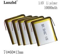 1-12pcs batteria Li 10000mAh 3.7V batteria di ricambio ai polimeri di litio per alimentazione mobile fai da te batteria ad alta tensione 3.85V