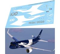 1/144 Water Decals per Airbus A320 Neo Lufthansa 100 Years livery Decal TBD1165
