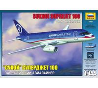 1:144 Zvezda Sukhoi Superjet 100 Kit Z7009 Modellino
