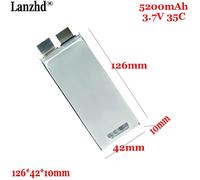 1-15 pz Li Batteria 3.7 v 35C 5200 mAh Lipo Celle Al Litio per Batteria FAI DA TE 12 V 24 V 36 V modello di aereo Auto 1042126 126*42*10 mm