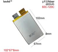 1-15pcs 3.7V 8067102 4800mAh 60C Cella Per Jump Starter Drone FAI DA TE 2S 3S 4S 7.6V 11.4V Batteria Automobile accenditore spot saldatore