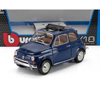 MODELLINO AUTO STATICO DIECAST FIAT 500L TETTO APERTO 1968 BIANCO SCALA 1/16