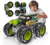 1:16 Monster Truck Telecomandato, Macchina Telecomandata per Bambini con Luci, 360° Rotazioni, Camminare in posizione eretta/a testa in giù, Macchine Telecomandate per Bambini 4, 6, 8+ Anni