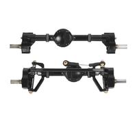 1/16 Parti di aggiornamento dell'auto RC Asse anteriore e posteriore del portale anteriore con albero di trasmissione in metallo compatibile con Modelli C14 C24 C24-1 C34 C44 B14 B24 C64 C74(Black)