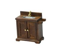 1/16 Scala Miniatura Lavandino E Governo Per Le Case Delle Bambole Modello Accessori Da Bagno Realistici Mobili Per Case Delle Bambole