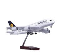 1 160 Fit For Airbus 380 A380 Modello Di Aereo Dell'aviazione Con Luci E Ruote Collezione Aeroplani In Resina Plastica Set da gioco per hobby in miniatura(A)