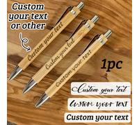 1-160 pezzi Penne a sfera personalizzate con incisione del testo, forniture per il ritorno a scuola, penne a sfera personalizzabili, penne a sfera in bambù e legno personalizzate, penne da scrittura p