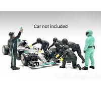 1/18 AMERICAN DIORAMA - FIGURES - F1 SET 2 2022 - DIORAMA PIT-STOP SET 7 X 7655