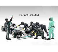 1/18 AMERICAN DIORAMA - FIGURES - F1 SET 2 - DIORAMA PIT-STOP SET 7 X 76557