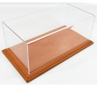 1/18 ATLANTIC - VETRINA DISPLAY BOX - AICHI BASE IN LEGNO - WOOD CHERRY ATL10058