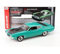 1:18 Auto Mondo 1970 Ford Torino Cobra Verde/Nero
