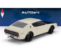 1/18 Autoart Nissan Skyline 2000 GT-R Tuned Version Coupe 1973 White Black