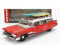 1/18 AUTOWORLD - CADILLAC - ELDORADO AMBULANCE WITH SHARK GRAPHICS AN AW312/06