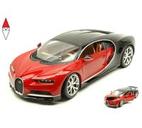 1/18 Burago Bugatti Chiron Le Patron 2016 Italian Red - Nocturne Black 18-11040R