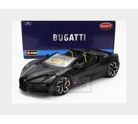 BBurago Modellino auto Bugatti W16 Mistral 2023 Scala 1:18 Porte e cofano mobili Nero