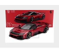 1:18 BURAGO Ferrari F80 2024 Silver Black Wheels Rosso Supercar Openings BU16919