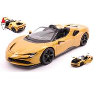 1/18 BURAGO FERRARI SF90 STRADALE HYBRID SPIDER 1000hp OPEN 2020 YELLOW MET