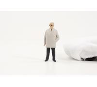 1:18 Cartrix Figura Enzo Ferrari Occhiali Cappotto Italia