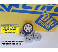 1/18 Cerchio Rims con gomme Peugeot 405
