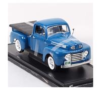 1 18 Diecast Veicolo Giocattolo Per Ford F-1 1948 Pick Up Truck Cargo Simulazione Modello Di Auto In Lega Da Collezione Giocattoli Metal Vehicles non RC(Blu)