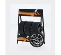 MODELLISMO AUTO STATICO DIORAMI IXO SET 4 RUOTE CERCHI RS3 SILVER SCALA 1/18