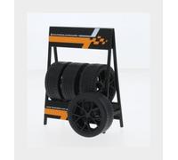 MODELLISMO AUTO STATICO DIORAMI IXO SET 4 RUOTE CERCHI RS3 NERO SCALA 1/18