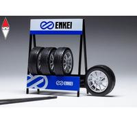 Ixo Model SET 4 WHEELS ENKEI SILVER 1:18