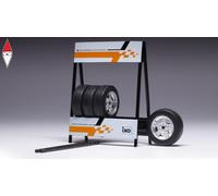 Set 4 Wheels Lada Vfts Metallic Grey 1:18 Model IXO MODEL