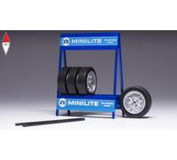 Ixo Modellismo auto statico Set 4 ruote Mini Lite Silver Scala 1:18