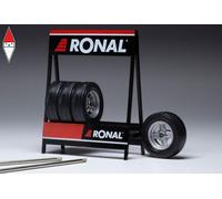 IXO Set 4 ruote cerchi Ronal X Pack Silver – Scala 1:18