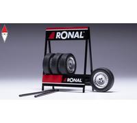 ixo Modellismo Auto Statico Set 4 Ruote Ronal Turbo Cromato Scala 1:18