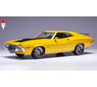 MODELLINO AUTO STATICO IXO FORD GRAN TORINO SPORT COUPE 1972 GIALLO NERO 1/43