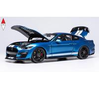 Ford Shelby Mustang GT500 2022 Blu Metallizzato Bianco Modellino 1:18 Ixo Models