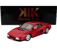 MODELLINO AUTO STATICO KK SCALE FERRARI TESTAROSSA 1986 ROSSO INTERNI CREMA 1:18