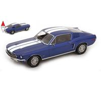 KK SCALE 1/18 FORD MUSTANG GT FASTBACK 1968 BLU MODELLINO STATICO DIECAST