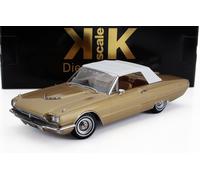 KK SCALE 1/18 FORD THUNDERBIRD CABRIOLET OPEN 1966 GOLD MODELLINO AUTO STATICO