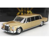 MODELLINO AUTO STATICO KK MERCEDES S-CLASS 600 LWB PULLMAN W100 1964 ORO 1/18