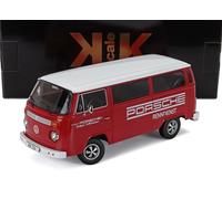 KK SCALE 1/18 MODELLINO FURGONE STATICO VOLKSWAGEN T2B PORSCHE RENNDIENST 1972