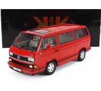 KK SCALE 1/18 VOLKSWAGEN T3 MULTIVAN MINIBUS 1992 ROSSO MODELLINO FURGONE